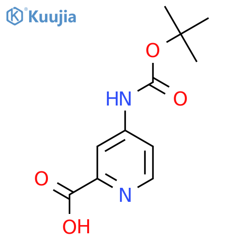4-(Tert-butoxycarbonylamino)picolinic acid structure