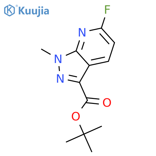 tert-Butyl 6-fluoro-1-methyl-1H-pyrazolo[3,4-b]pyridine-3-carboxylate structure