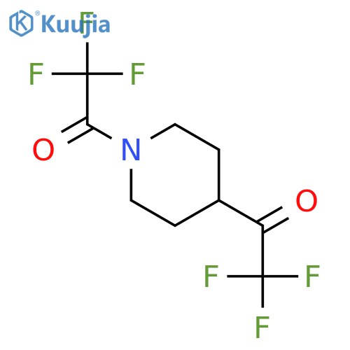 1,1'-(Piperidine-1,4-diyl)bis(2,2,2-trifluoroethanone) structure