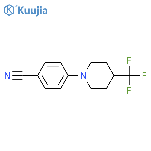 4-[4-(trifluoromethyl)piperidin-1-yl]benzonitrile structure