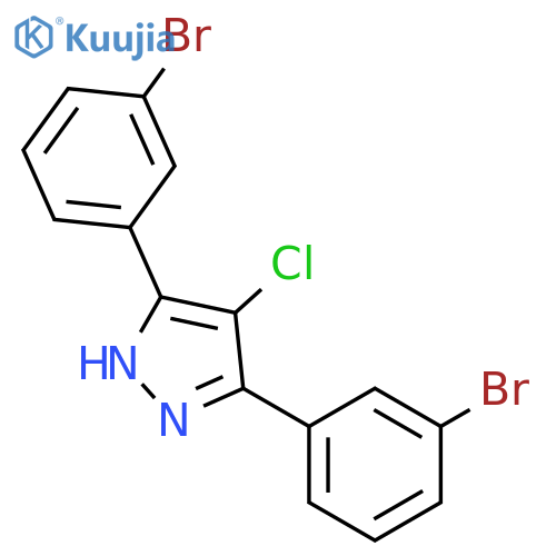 3,5-bis(3-bromophenyl)-4-chloro-1H-pyrazole structure