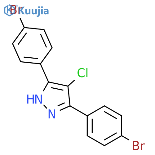 3,5-bis(4-bromophenyl)-4-chloro-1H-pyrazole structure