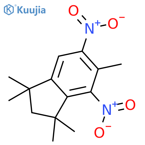 1H-Indene,2,3-dihydro-1,1,3,3,5-pentamethyl-4,6-dinitro- structure