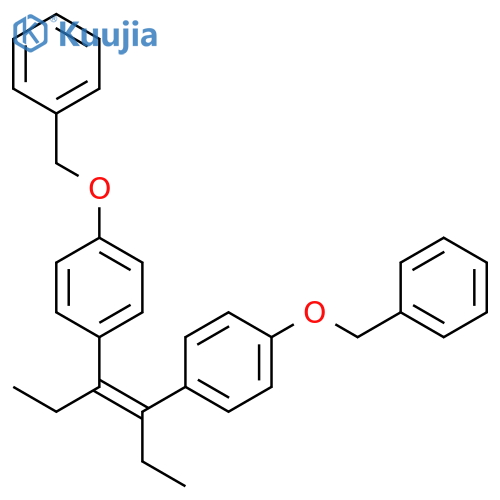 Benzene, 1,1'-[(1Z)-1,2-diethyl-1,2-ethenediyl]bis[4-(phenylmethoxy)- structure