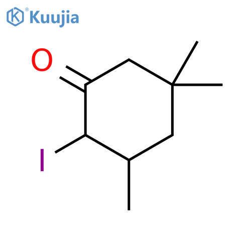 Cyclohexanone, 2-iodo-3,5,5-trimethyl- structure