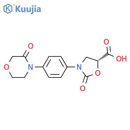 (5R)-2-Oxo-3-4-(3-oxo-4-morpholinyl)phenyl-5-oxazolidinecarboxylic Acid structure