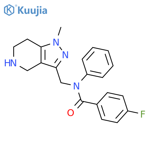 4-Fluoro-N-(1-methyl-4,5,6,7-tetrahydro-1H-pyrazolo4,3-cpyridin-3-yl)methyl-N-phenylbenzamide hydrochloride structure