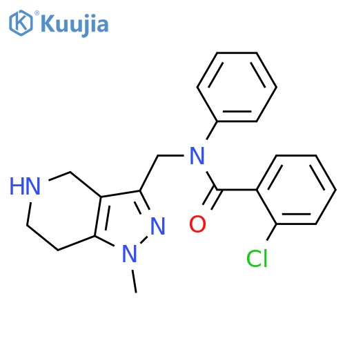 2-Chloro-N-(1-methyl-4,5,6,7-tetrahydro-1H-pyrazolo4,3-cpyridin-3-yl)methyl-N-phenylbenzamide hydrochloride structure