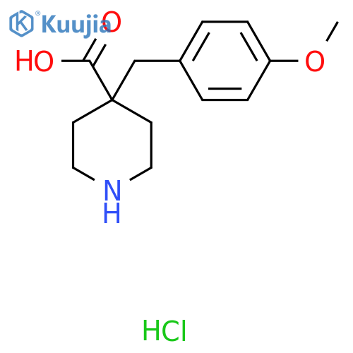 4-(4-Methoxybenzyl)piperidine-4-carboxylic acid hydrochloride structure
