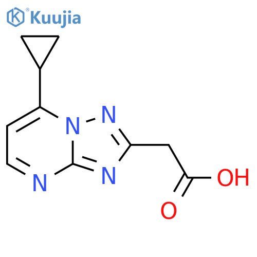 2-(7-Cyclopropyl-[1,2,4]triazolo[1,5-a]pyrimidin-2-yl)acetic acid structure