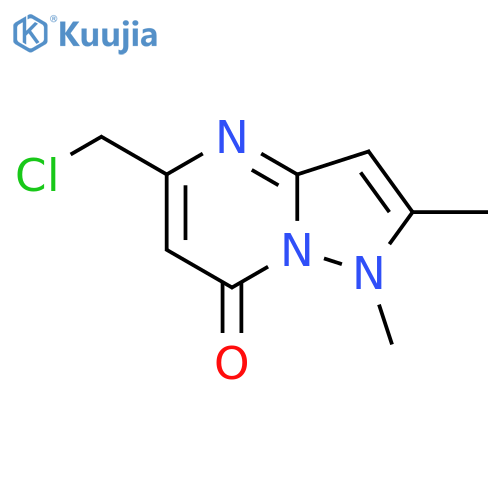 5-(chloromethyl)-1,2-dimethyl-1H,7H-pyrazolo1,5-apyrimidin-7-one structure