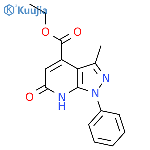 ethyl 3-methyl-6-oxo-1-phenyl-1H,6H,7H-pyrazolo3,4-bpyridine-4-carboxylate structure