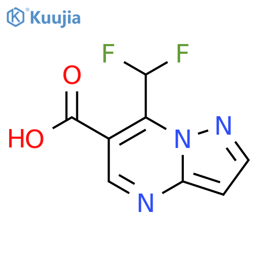 7-(difluoromethyl)pyrazolo[1,5-a]pyrimidine-6-carboxylic acid structure