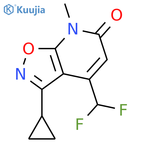 3-cyclopropyl-4-(difluoromethyl)-7-methyl-6H,7H-1,2oxazolo5,4-bpyridin-6-one structure