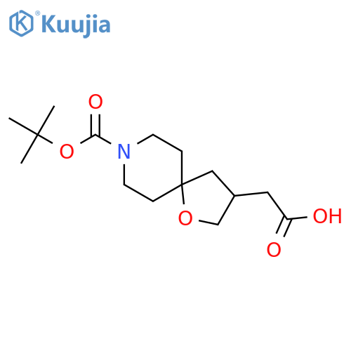 2-(8-tert-butoxycarbonyl-1-oxa-8-azaspiro[4.5]decan-3-yl)acetic acid structure