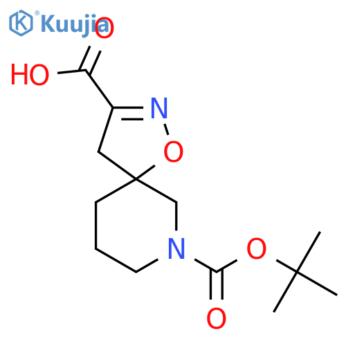 7-[(tert-butoxy)carbonyl]-1-oxa-2,7-diazaspiro[4.5]dec-2-ene-3-carboxylic acid structure