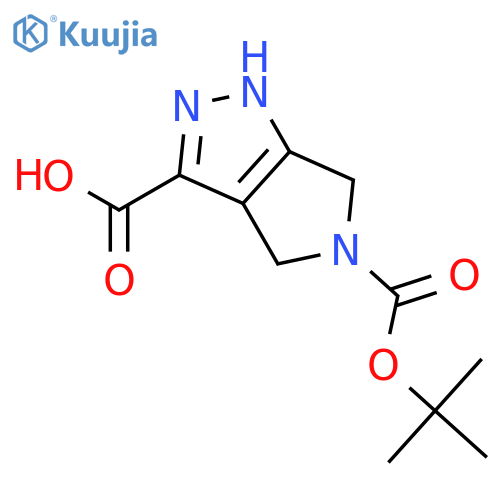 5-tert-butoxycarbonyl-4,6-dihydro-1H-pyrrolo[3,4-c]pyrazole-3-carboxylic acid structure