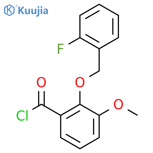 2-(2-Fluorobenzyl)oxy-3-methoxybenzoyl Chloride structure