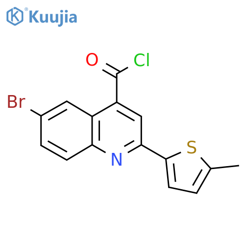 6-Bromo-2-(5-methyl-2-thienyl)quinoline-4-carbonyl chloride structure