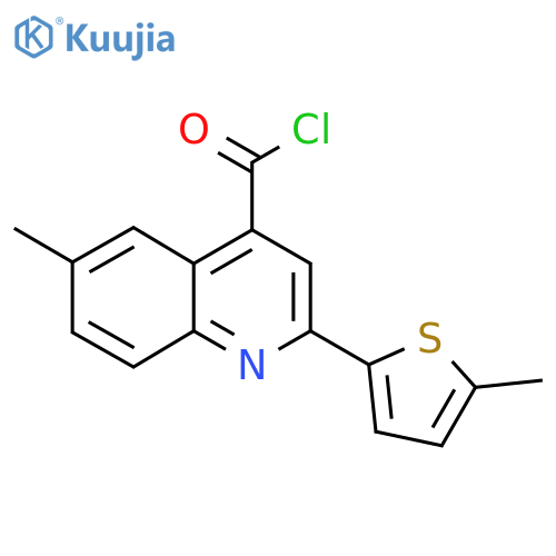 6-Methyl-2-(5-methyl-2-thienyl)quinoline-4-carbonyl chloride structure