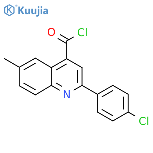 2-(4-Chlorophenyl)-6-methylquinoline-4-carbonyl chloride structure