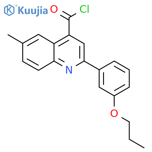 6-Methyl-2-(3-propoxyphenyl)quinoline-4-carbonyl chloride structure