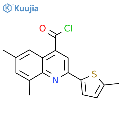 6,8-Dimethyl-2-(5-methyl-2-thienyl)quinoline-4-carbonyl chloride structure