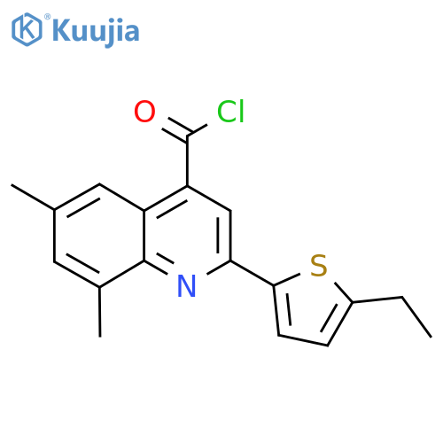 2-(5-Ethyl-2-thienyl)-6,8-dimethylquinoline-4-carbonyl chloride structure