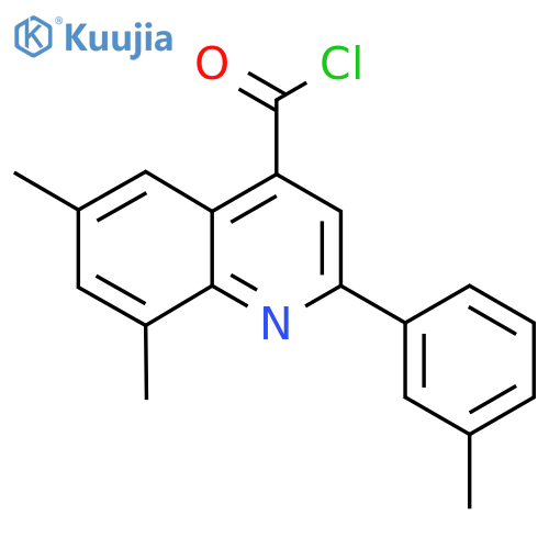 6,8-Dimethyl-2-(3-methylphenyl)quinoline-4-carbonyl chloride structure