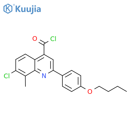 2-(4-Butoxyphenyl)-7-chloro-8-methylquinoline-4-carbonyl chloride structure