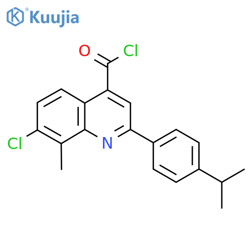 7-Chloro-2-(4-isopropylphenyl)-8-methylquinoline-4-carbonyl chloride structure