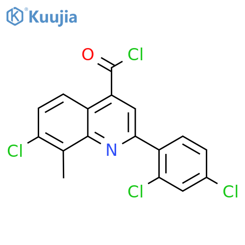 7-Chloro-2-(2,4-dichlorophenyl)-8-methylquinoline-4-carbonyl chloride structure