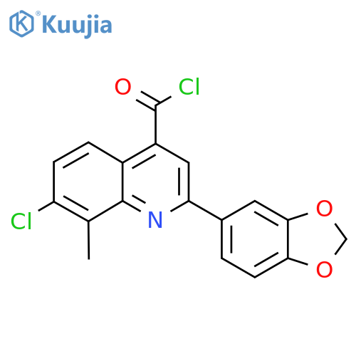 2-(1,3-Benzodioxol-5-YL)-7-chloro-8-methylquinoline-4-carbonyl chloride structure