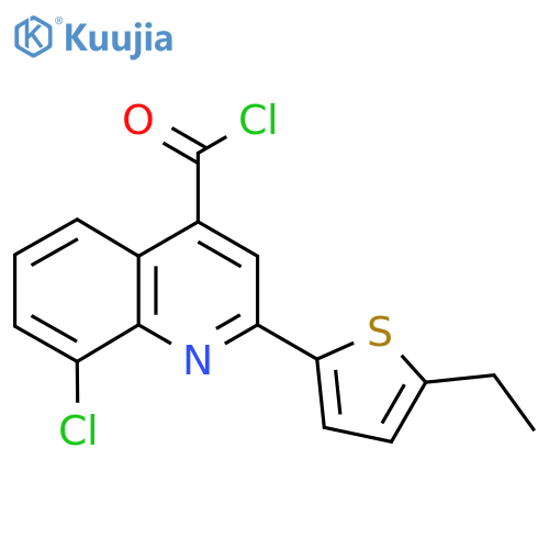 8-Chloro-2-(5-ethyl-2-thienyl)quinoline-4-carbonyl chloride structure