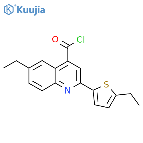 6-Ethyl-2-(5-ethyl-2-thienyl)quinoline-4-carbonyl chloride structure
