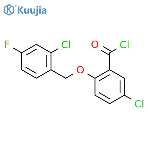 5-Chloro-2-(2-chloro-4-fluorobenzyl)oxy-benzoyl Chloride structure