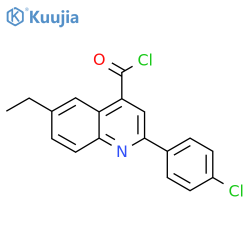 2-(4-Chlorophenyl)-6-ethylquinoline-4-carbonyl chloride structure