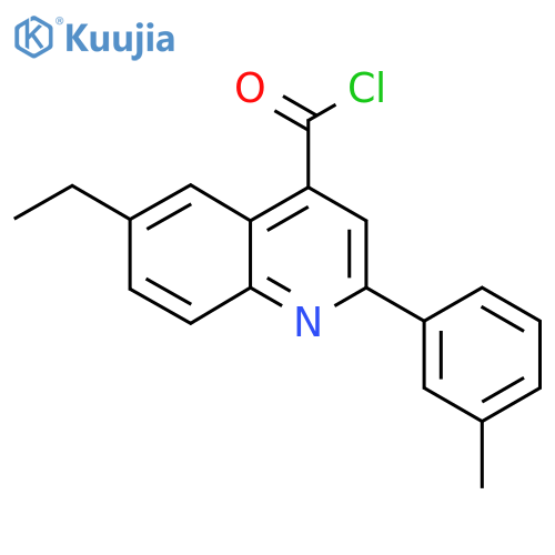 6-Ethyl-2-(3-methylphenyl)quinoline-4-carbonyl chloride structure