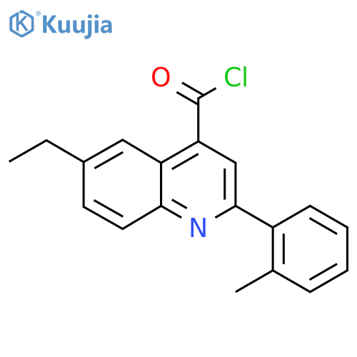 6-Ethyl-2-(2-methylphenyl)quinoline-4-carbonyl chloride structure
