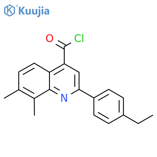 2-(4-Ethylphenyl)-7,8-dimethylquinoline-4-carbonyl chloride structure