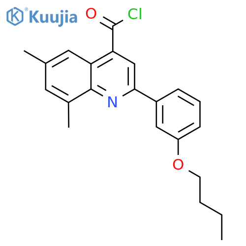 2-(3-Butoxyphenyl)-6,8-dimethylquinoline-4-carbonyl chloride structure