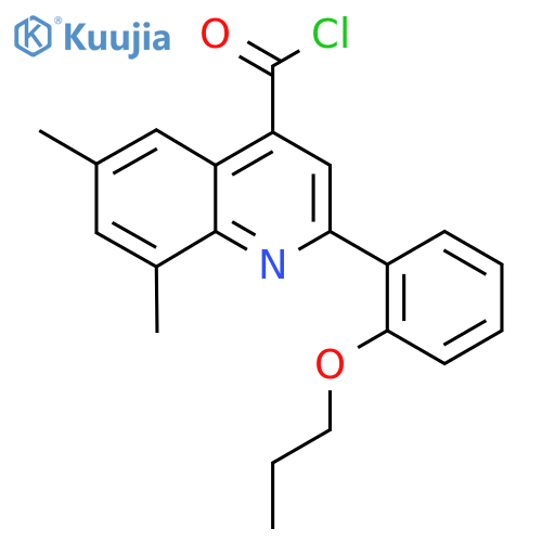 6,8-Dimethyl-2-(2-propoxyphenyl)quinoline-4-carbonyl chloride structure