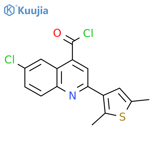 6-Chloro-2-(2,5-dimethyl-3-thienyl)quinoline-4-carbonyl chloride structure