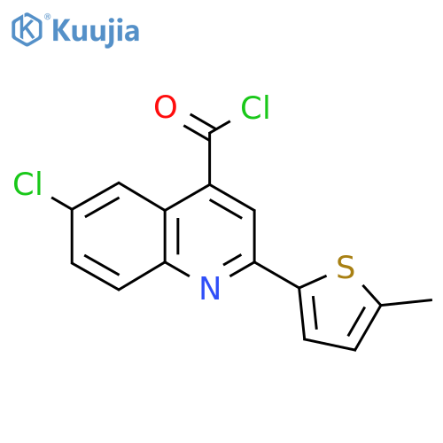 6-Chloro-2-(5-methyl-2-thienyl)quinoline-4-carbonyl chloride structure