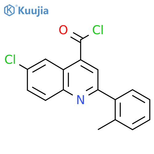 6-Chloro-2-(2-methylphenyl)quinoline-4-carbonyl chloride structure