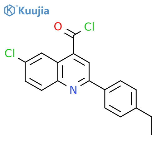 6-Chloro-2-(4-ethylphenyl)quinoline-4-carbonyl chloride structure