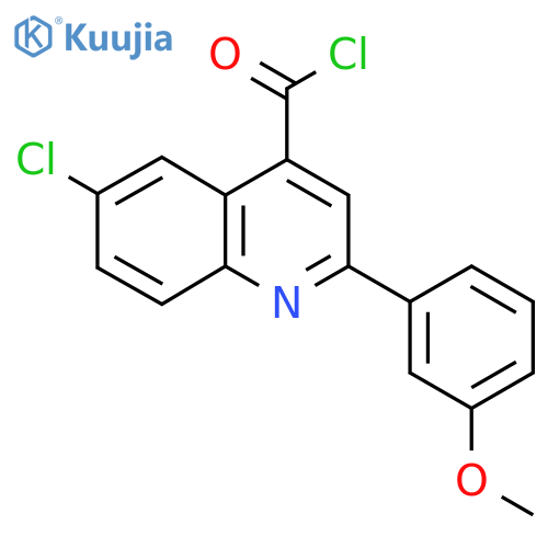 6-Chloro-2-(3-methoxyphenyl)quinoline-4-carbonyl chloride structure