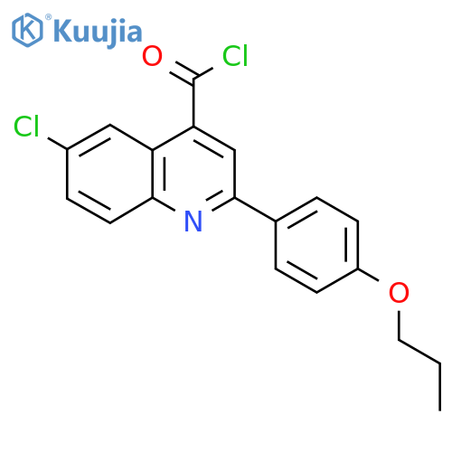 6-Chloro-2-(4-propoxyphenyl)quinoline-4-carbonyl chloride structure