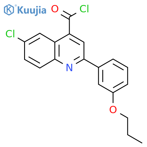 6-Chloro-2-(3-propoxyphenyl)quinoline-4-carbonyl chloride structure