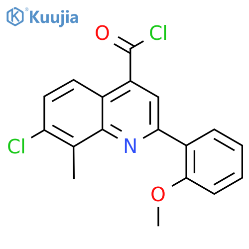 7-Chloro-2-(2-methoxyphenyl)-8-methylquinoline-4-carbonyl chloride structure